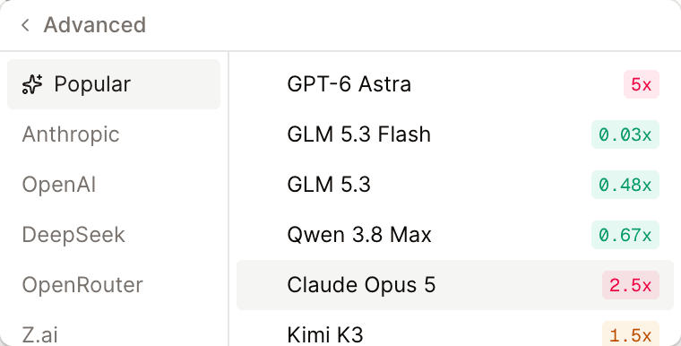 GPT-6 Astra at the top of the model picker